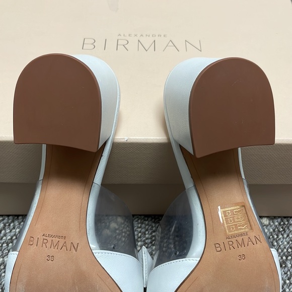 NIB Alexandre Birman Clarita Bow PVC & Leather Mules 38 - Picture 6 of 6